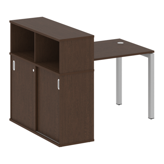Метал Систем Куатро Стол письменный с шкафом-купе на П-образном м/к 50БП.РС-СШК-3.1 Т