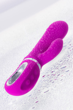 Лиловый вибратор с клиторальным стимулятором JOS JOLY - 19,6 см. (Цвет: лиловый)