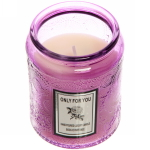 Свеча «Only For You-Rossato» 7*9см в подсвечнике с крышкой, цвет лавандовый,в подарочной коробке