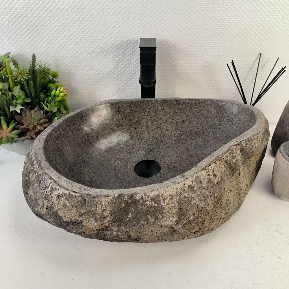 Раковина из речного камня RS-62011 (57*47*15)