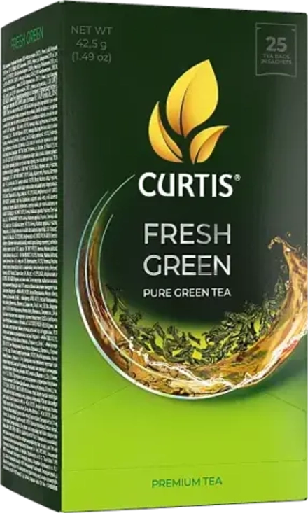 Curtis Fresh Green, зелёный чай, 25 × 1,7г. Кёртис