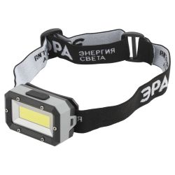 Фонарь налобный светодиодный ЭРА GB-708 Шторм, на батарейках, 4 режима, 5 Вт, СОВ, 3хААА | Налобные фонари