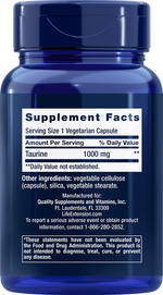 Taurine 1000 mg 90 capsules Life Extension