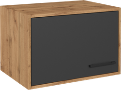 Шкаф-антресоль DIWO Кострома навесной 60x40х42 см, дуб вотан, антрацит, ручка черная