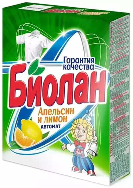 Стиральный порошок Биолан Апельсин и лимон (автомат), 0.35 кг
