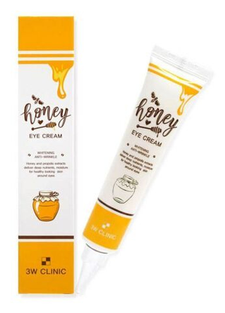 3W Clinic Honey Eye Cream Whitening & Anti-Wrinkle крем для кожи вокруг глаз с экстрактом меда