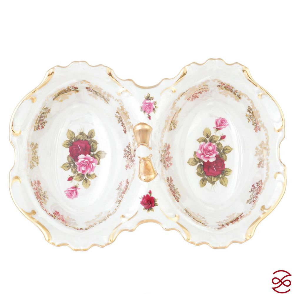 Менажница Queen's Crown Роза перламутр 26 см