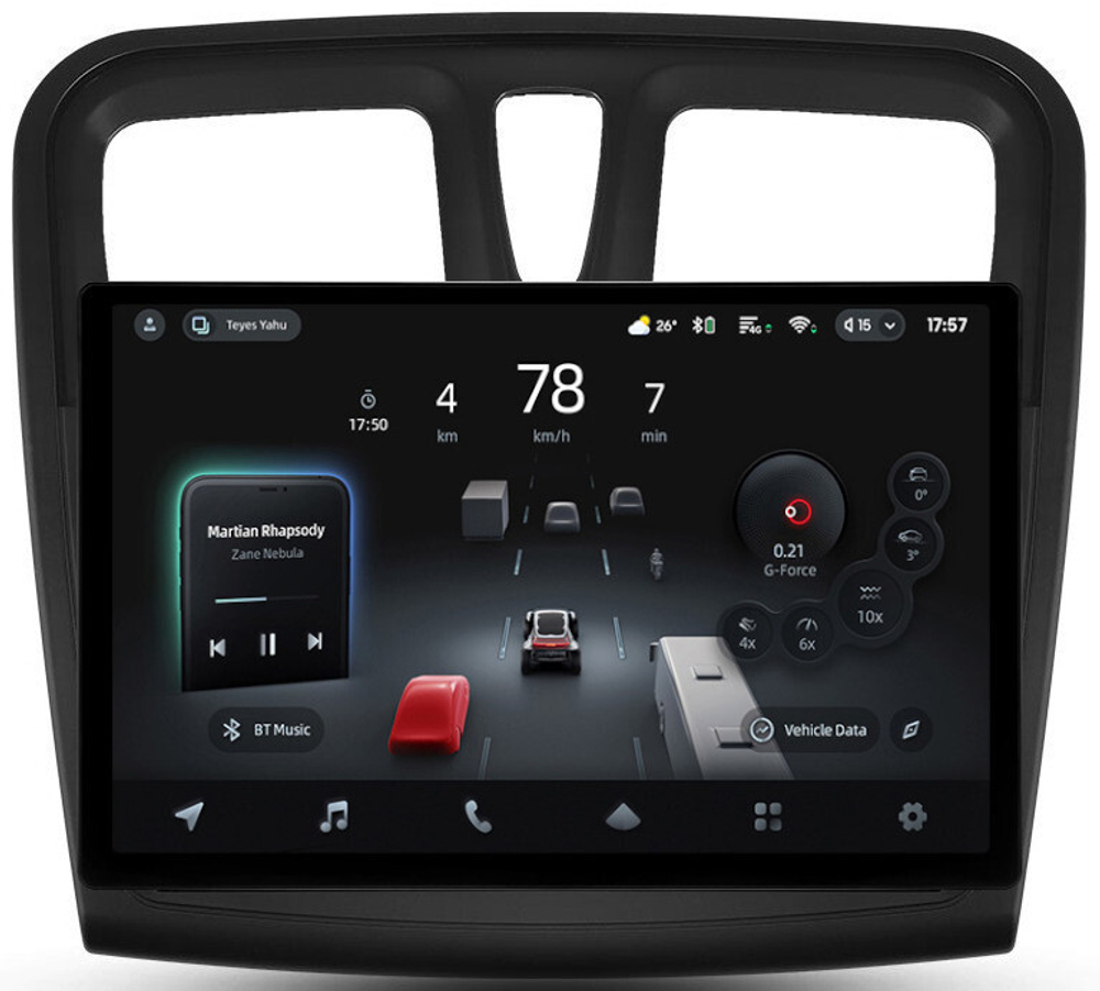 Магнитола для Renault Logan 2, Sandero 2 2014+ (рамка 9) - Teyes CC4-PRO монитор 13" 2K QLED на Android 13, Snapdragon 778G, 8+128, AI, CarPlay, DSP, 4G SIM-слот