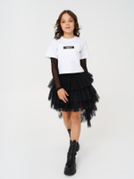 Юбка с хвостом, черная