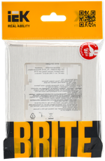 BRITE Рамка 1-местная РУ-1-Бр белый рифленый IEK