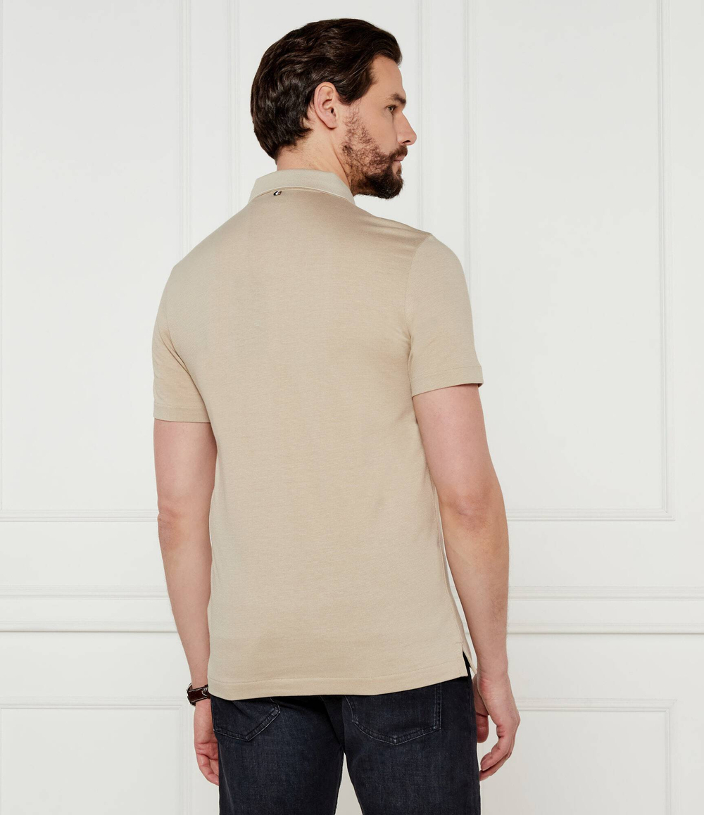 Поло H-Pitton 145 BOSS BLACK - бежевый(50536853)