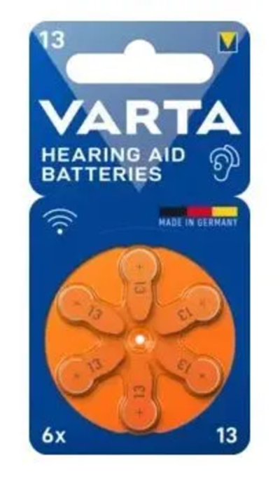 VARTA Hearing Aid Batteries 13, Bli 6 24606101416, упак (бл)