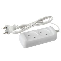 Удлинитель электрический ЭРА UX-2-1,5m без заземления 2 розетки 1,5м ШВВП 2x0,75мм2 6А | 