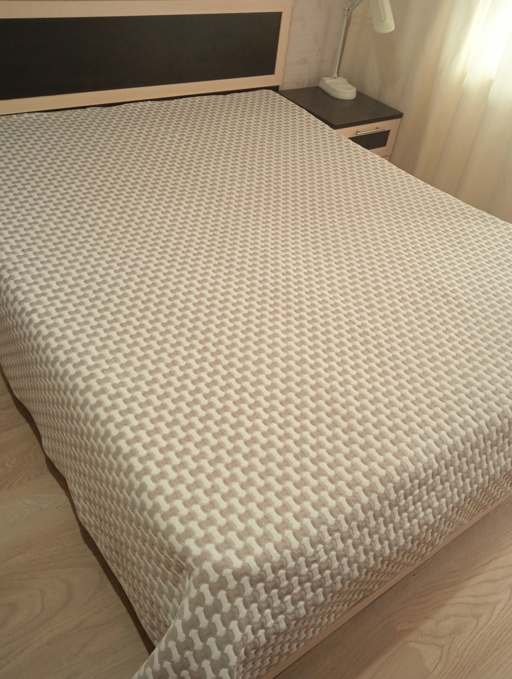 Покрывало жаккардовое двухстороннее Нежность 299-16 беж. 2.0 (180х200)