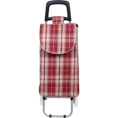 Тележка хозяйственная с сумкой (93*33*26см, колеса 16см,грузоподъемность до 30 кг.) красная SYD-016