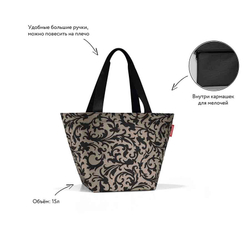 Сумка shopper m baroque taupe