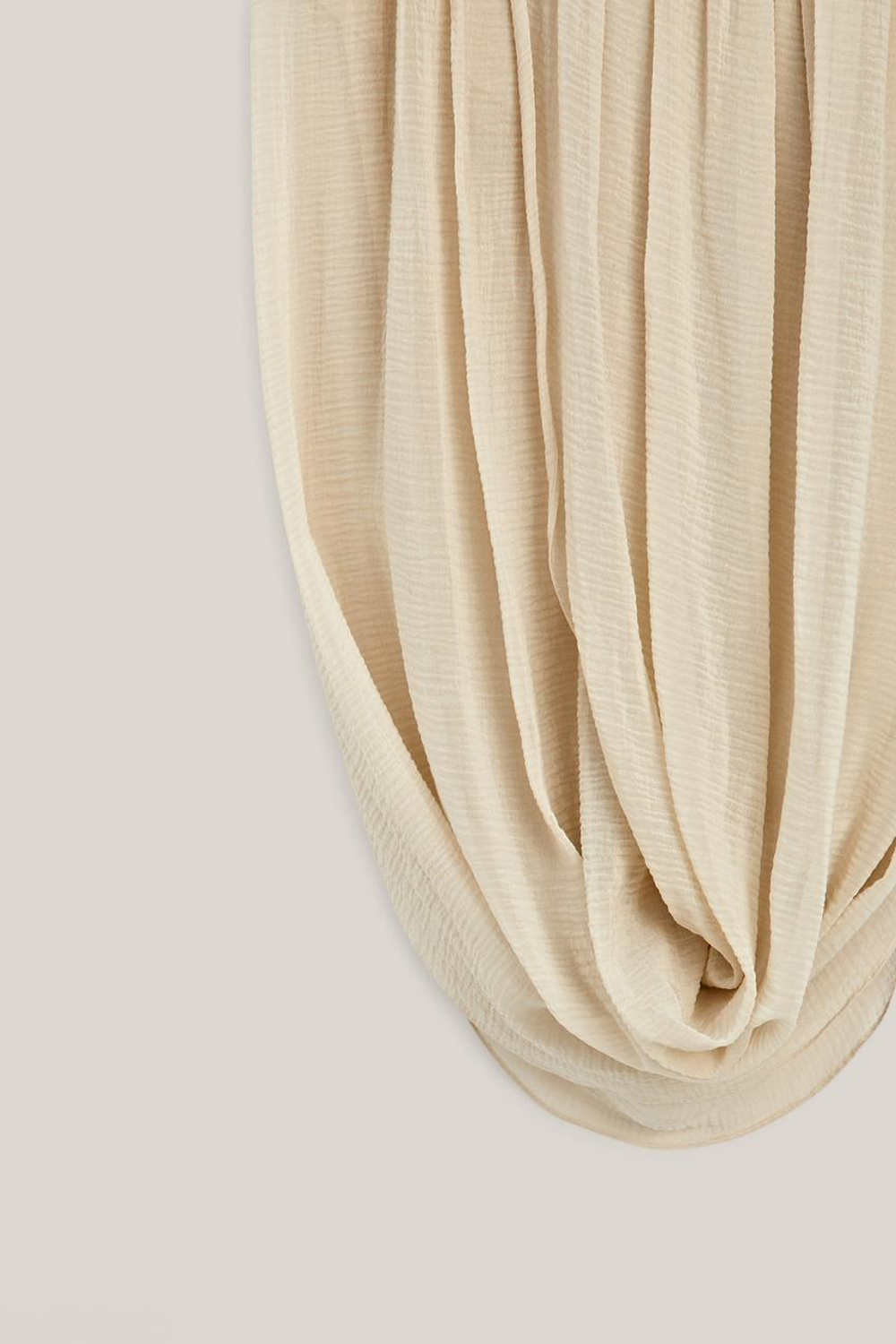 Massimo Dutti Юбка-миди с корсетным поясом - Limited Edition, натуральный