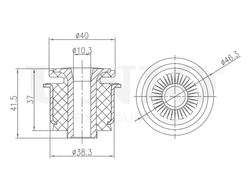 Сайлентблок задний переднего подрамника UNIO RMP-20626