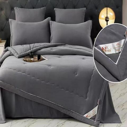 Комплект постельного белья с одеялом "РУ. N.N.TEX" дизайн: BA-002, сатин, 100% хлопок. 4 НАВОЛОЧКИ!!!
