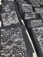Рандомный набор эластичного кружева - чёрный (7,5 м)
