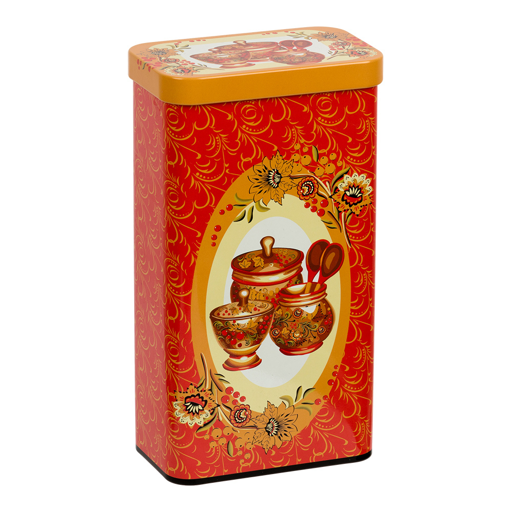 "Gamma" MSB-02 коробочка жестяная 10.3 х 6.3 х 18.8 см СК/Распродажа №02 "Хохлома"