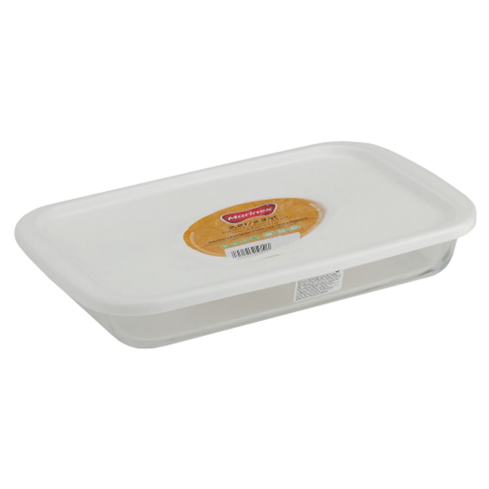 Marinex Прямоугольная жаропрочная форма 2,2 л с пластик. крышкой BPA Free (35 х 21,6 х 5,4 см) | Marinex