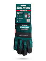 KRAFTOOL Extrem, L (9), профессиональные комбинированные перчатки, антивибрационные, противоударные (11287-L)
