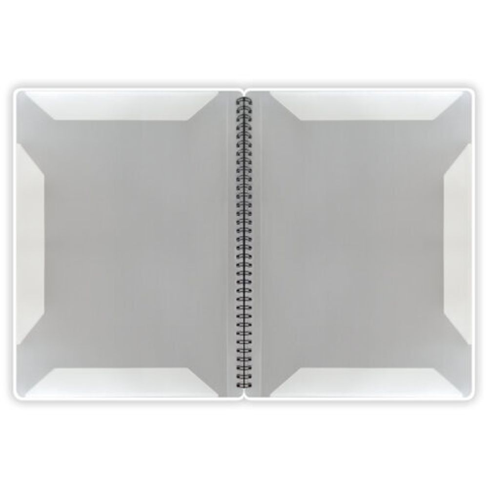 Папка-тетрадь для нот А4, 20 вкладышей на 40 страниц, на гребне, пластик, БЕЛАЯ, BRAUBERG, 404644