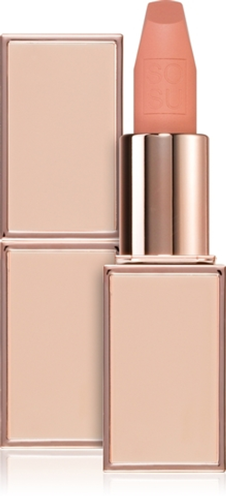 SOSU Cosmetics Satin Lipsticks - Бархатная помада оттенок Crème Brulee, 3 g