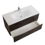 Тумба с раковиной подвесная BelBagno MARINO-CER-N-1000-2C-SO-RNG-P Rovere Nature Grigio, раковина белая BB-8099-100