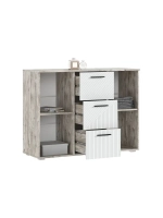 Комод для одежды Браш Вайт 3 ящика, 120х45х91 см