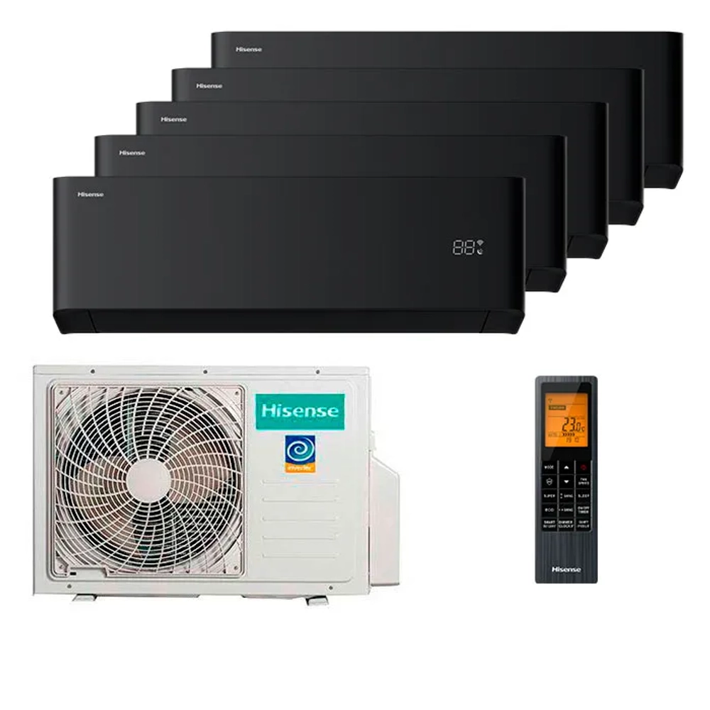 Мульти сплит-система Hisense на 5 комнат (25+25+25+25+25 кв.м.) VIBE PRO CARBON