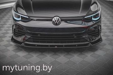 Сплиттер бампера переднего V.5 для VOLKSWAGEN Golf VIII R (20-...)