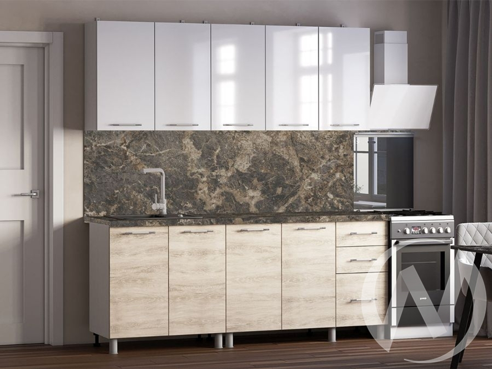 Кухня Нора 2.0м 38мм королевский опал