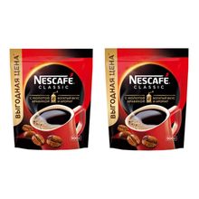 Кофе Nescafe Classic растворимый с добавлением молотой арабики, пакет 500 г, 2 шт