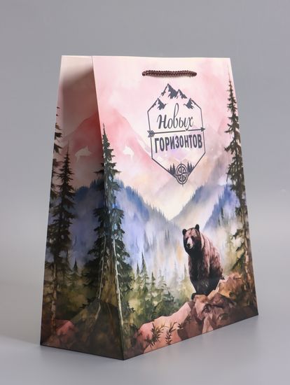 Пакет подарочный ламинированный «Северный характер», 26×12×32 см