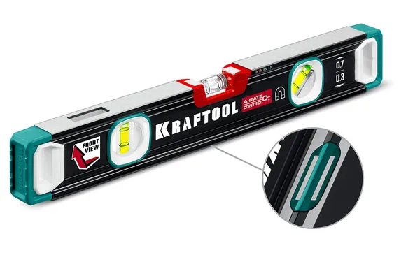 Магнитный уровень с зеркальным глазком KRAFTOOL A-RATE Control 400 мм 34988-40
