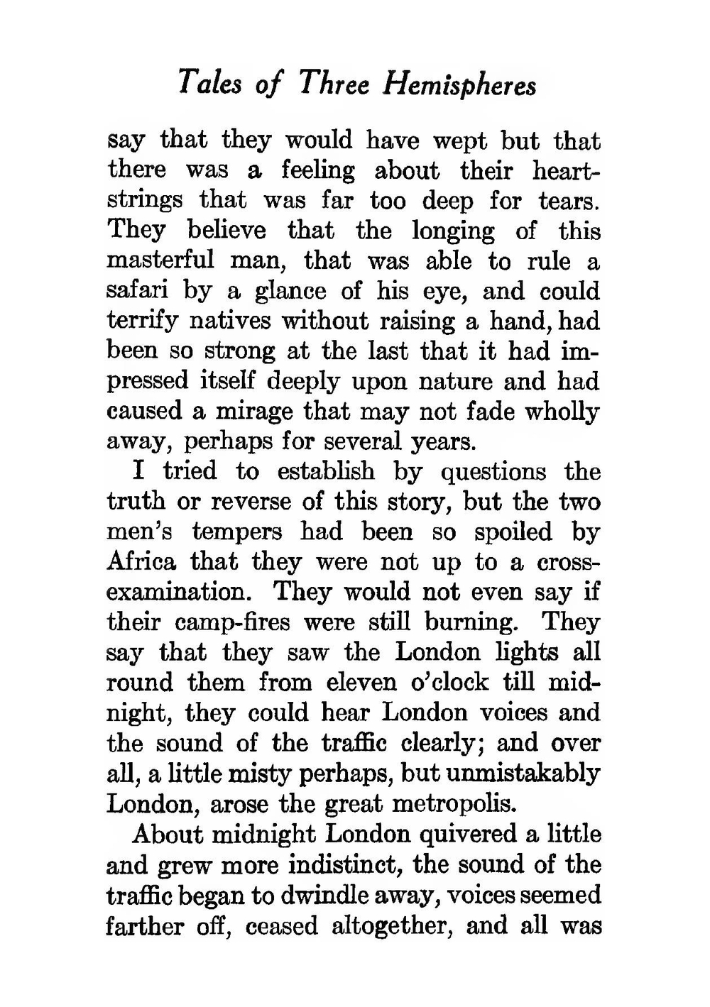 Tales Of Three Hemispheres | Lord Dunsany