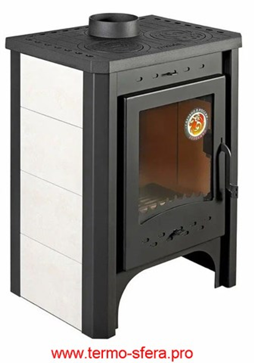 Печь-камин БАВАРИЯ с плитой