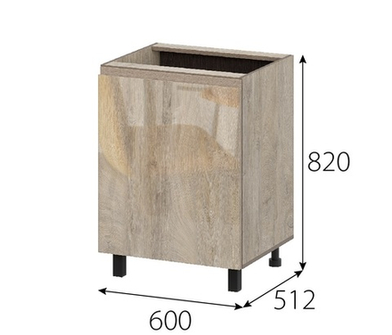 Этна J-ЭЛ Тумба под мойку 600мм