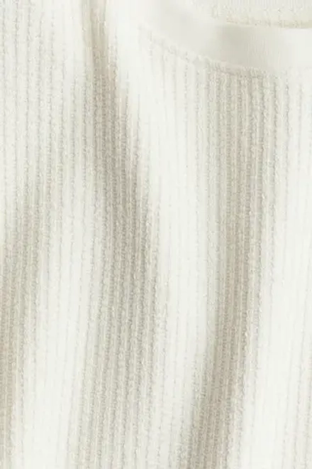 H&M Футболка из рельефной ткани, кремовый