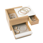 Шкатулка для украшений Stowit Mini белая-дерево