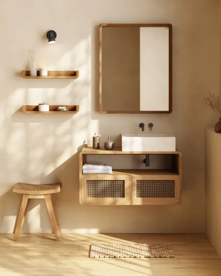 Тумба для ванной из массива тика Sabiela 86x45 см