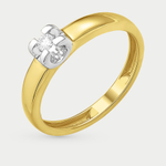 Кольцо для женщин из желтого золота 585 пробы с бриллиантом (арт. К43114127)