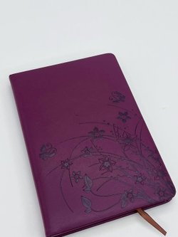 Блокнот 144 л А5 линейка цветы бордовый (8344-4)