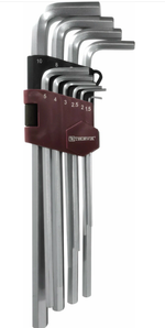 64150 Набор L-образных ключей HEX удлиненные H1.5-H10 9шт