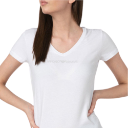 Женская футболка белая V NECK Emporio Armani 164407_CC318 00010