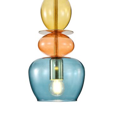 Подвесной светильник 1*E27 V000548 11065/1P Blue голубой Millefiori Indigo