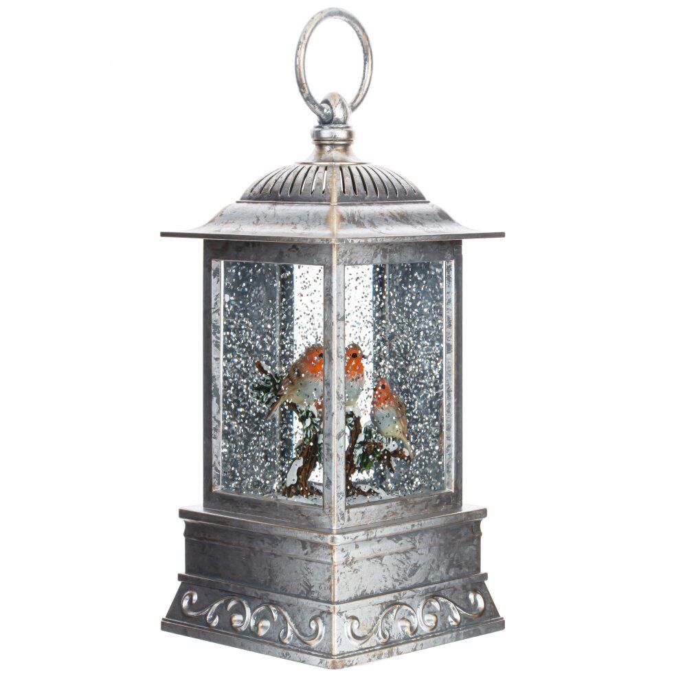 GAEM Изделие декоративное "Фонарь" (подсвет, вьюга, 3хАА н/п), L10 W10 H27 см