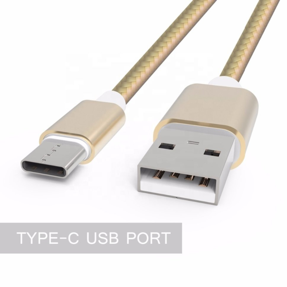 Кабель 1m USB/type-c 2.4A LS28C LDNIO gold